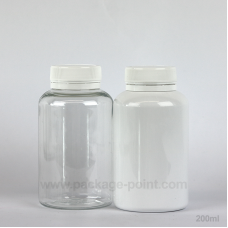 200ml Pill Bottle plastic PET 
